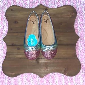 Rainbow Sparkly slip on Shoes, So brand (Kohl’s)
